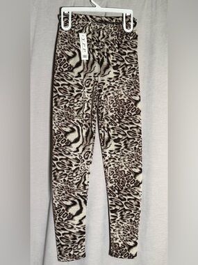 NWT YPP Fleece Lined Mixed Animal Print Cozy Leggings